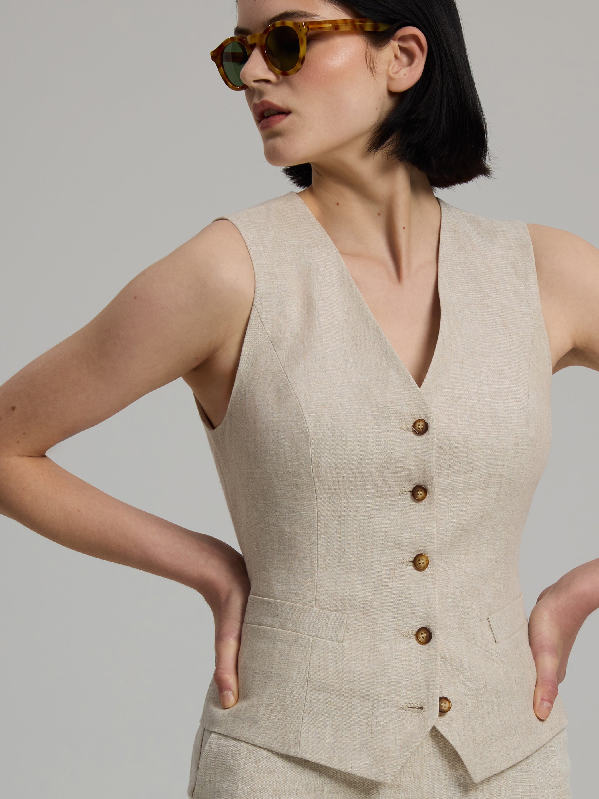 Maria Linen Vest