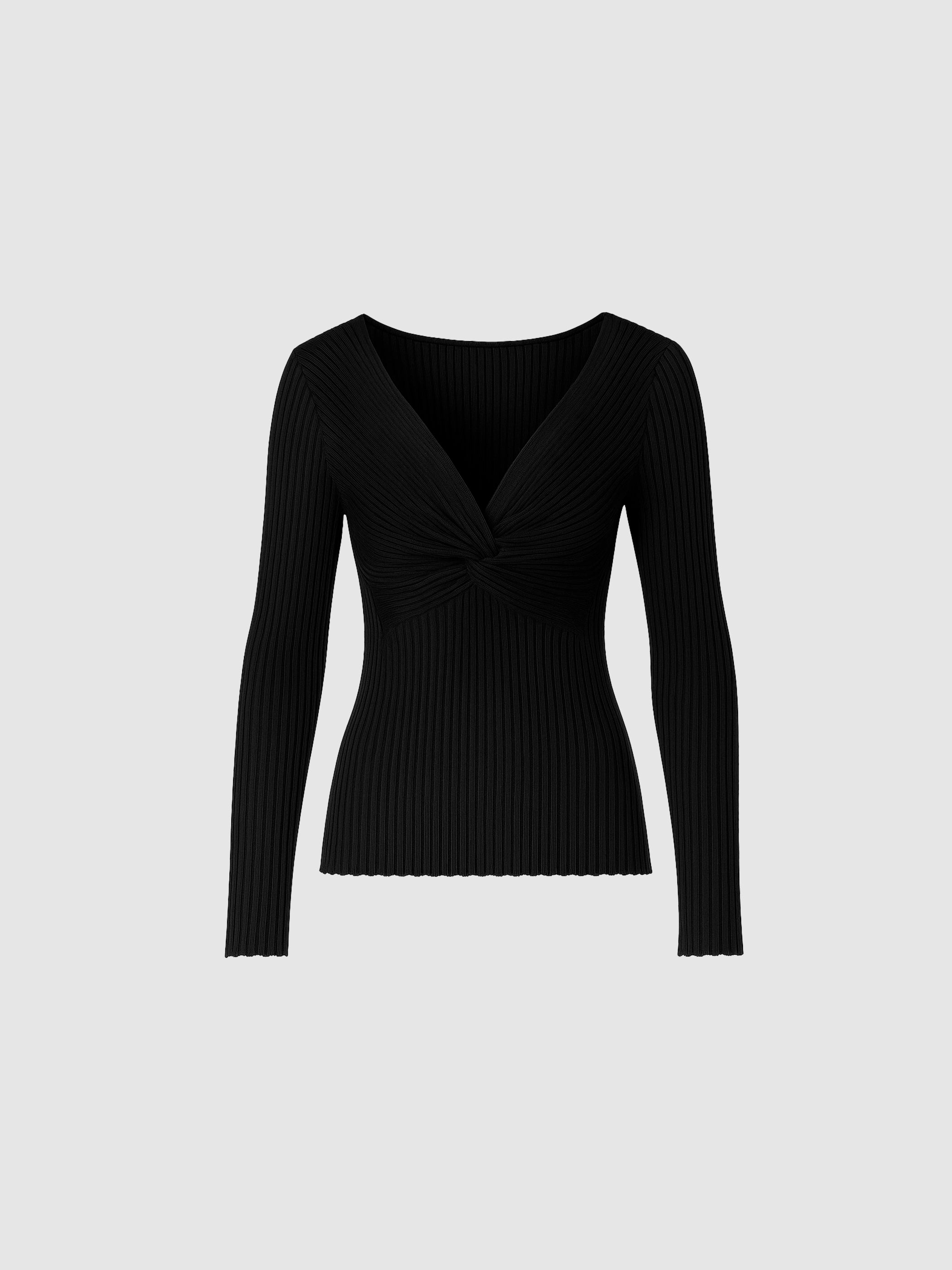 Polly Rib-Knit Blouse