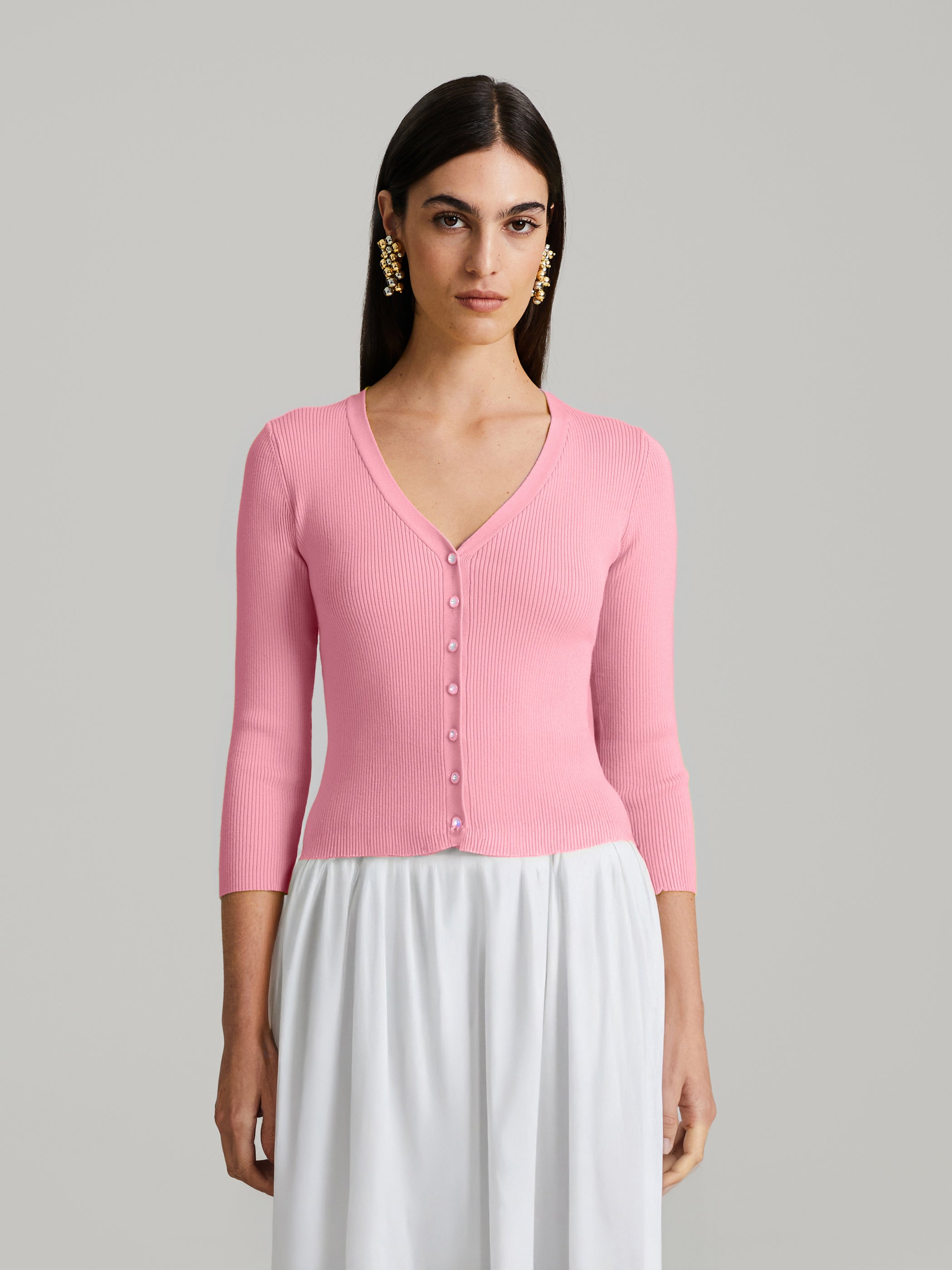 Stacie Rib-Knit Cardigan