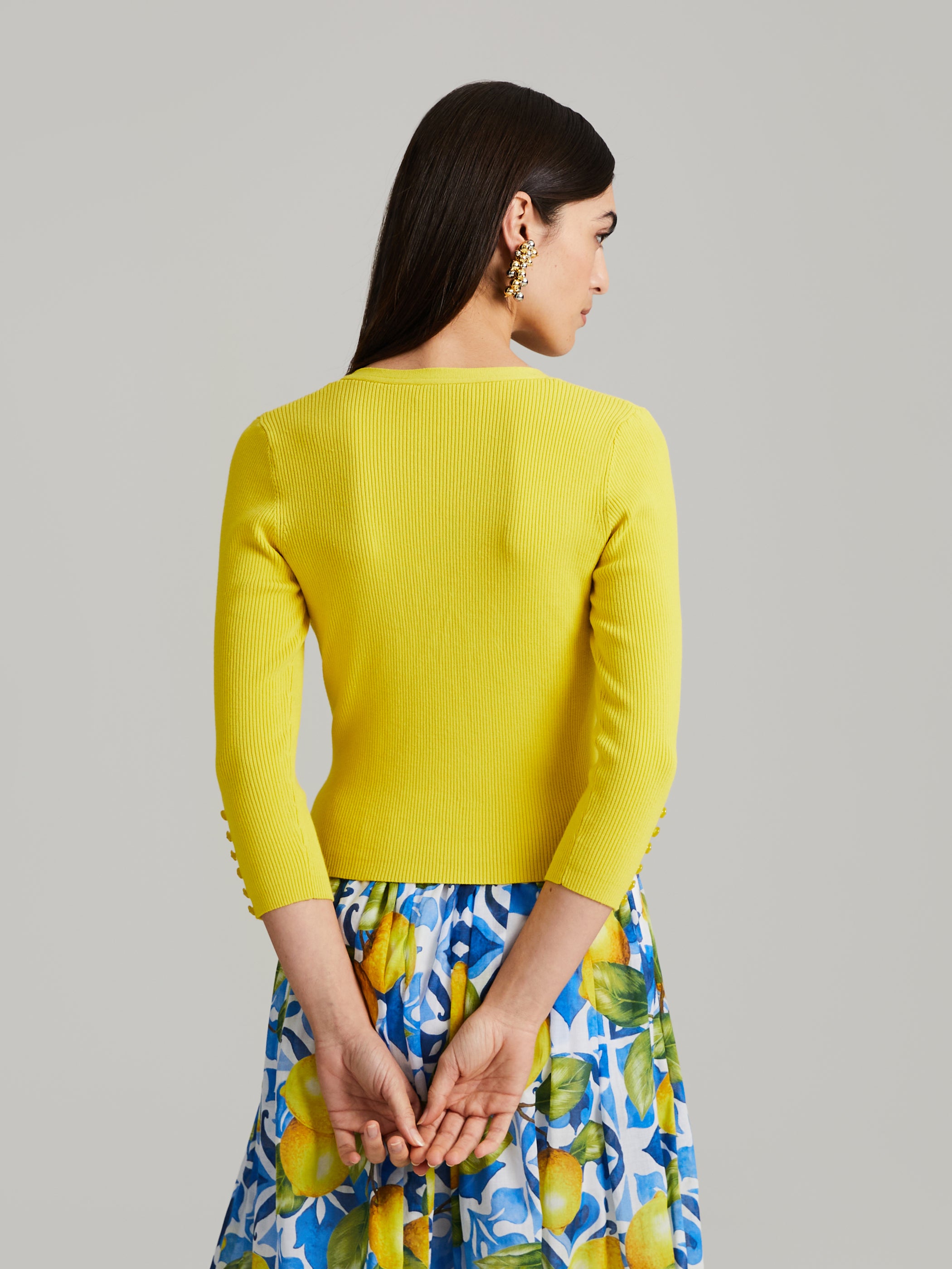 Stacie Rib-Knit Cardigan