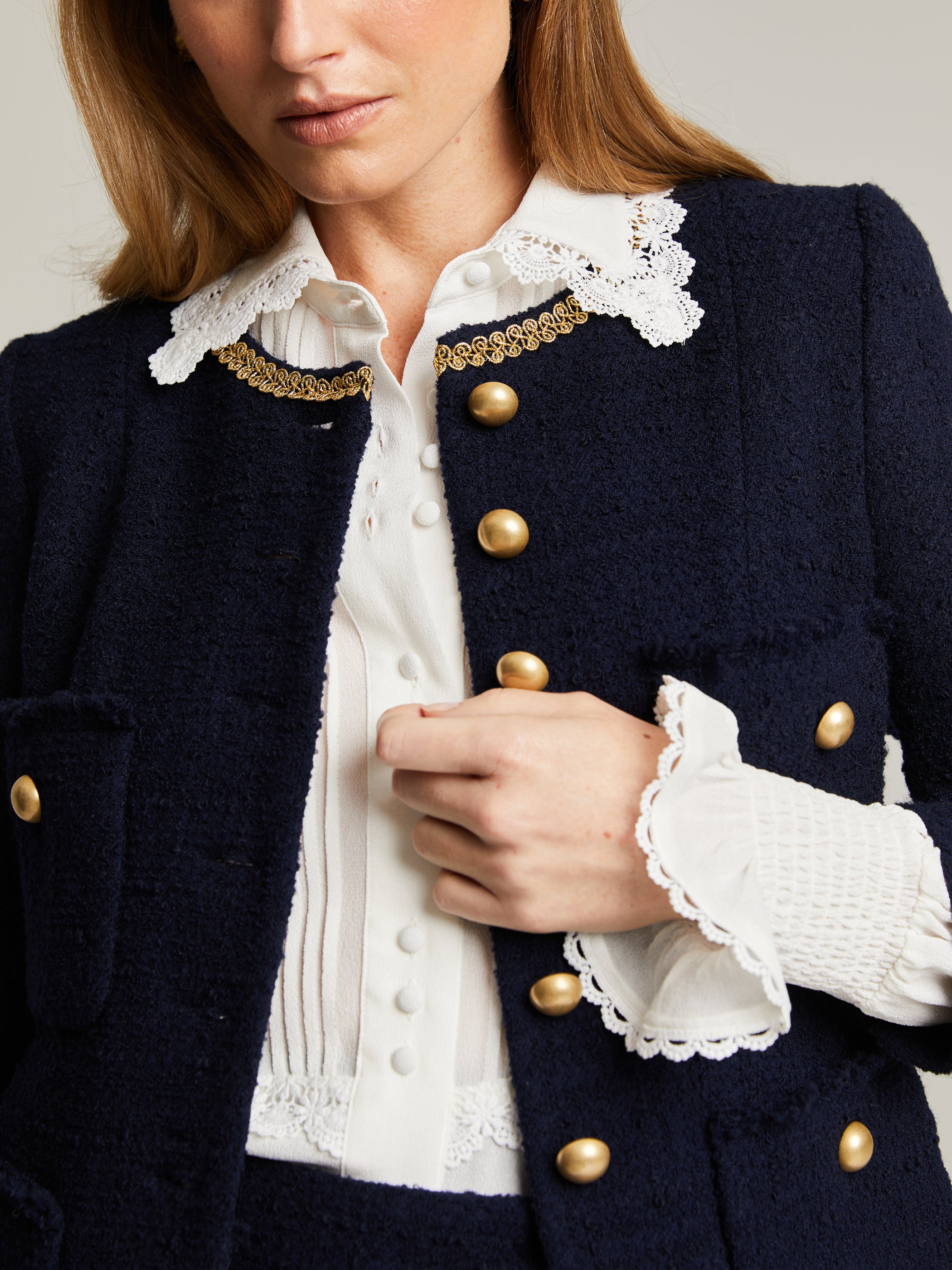 Lila Bouclé Blazer