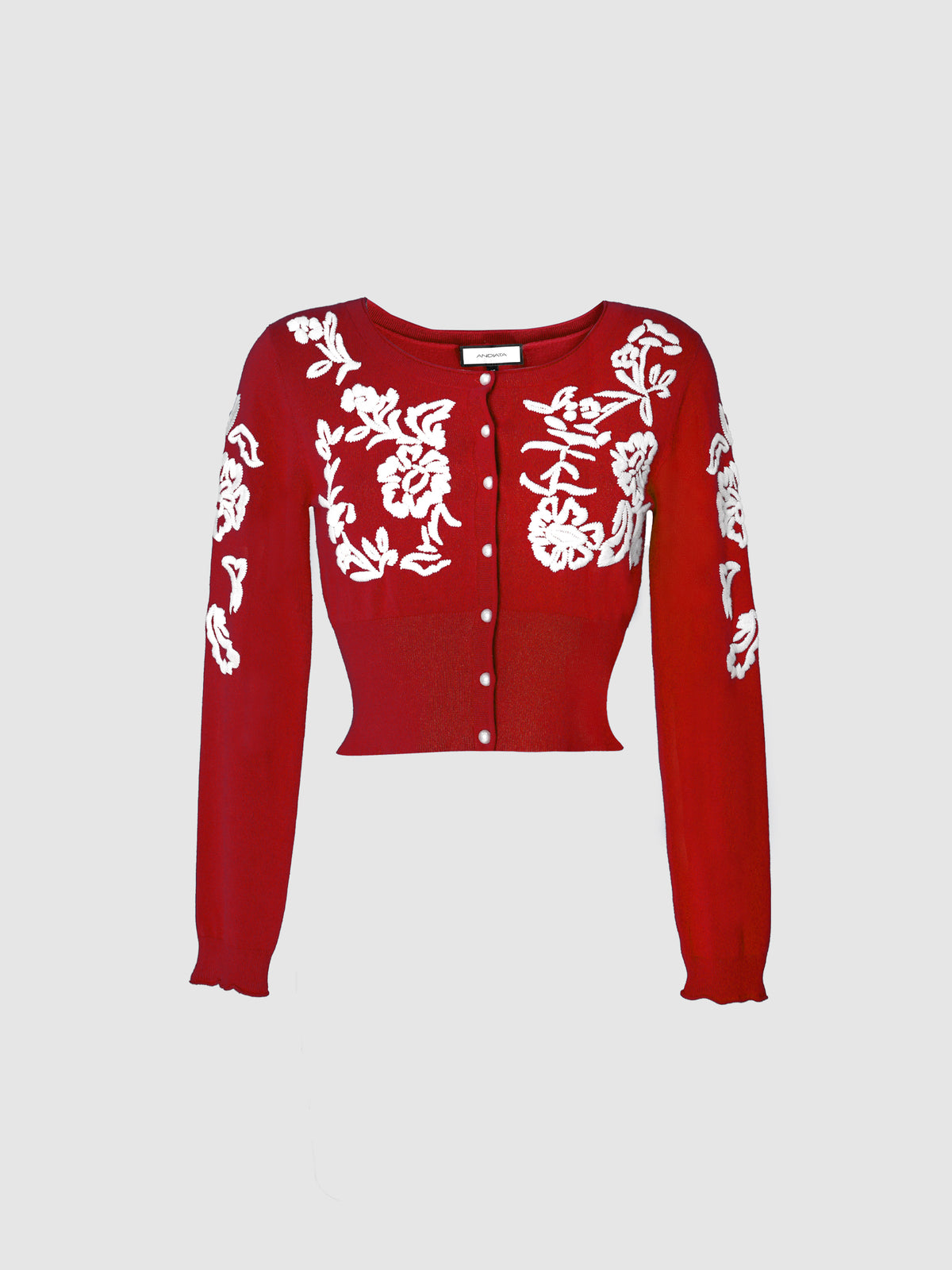 ellery-punainen-kukkakirjailtu-neuletakki-andiata-andiata